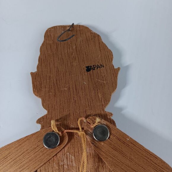 Vtg Wood Pull String Elf Ornament Toy Japan Christmas Holiday Decor Bells - Picture 4 of 8